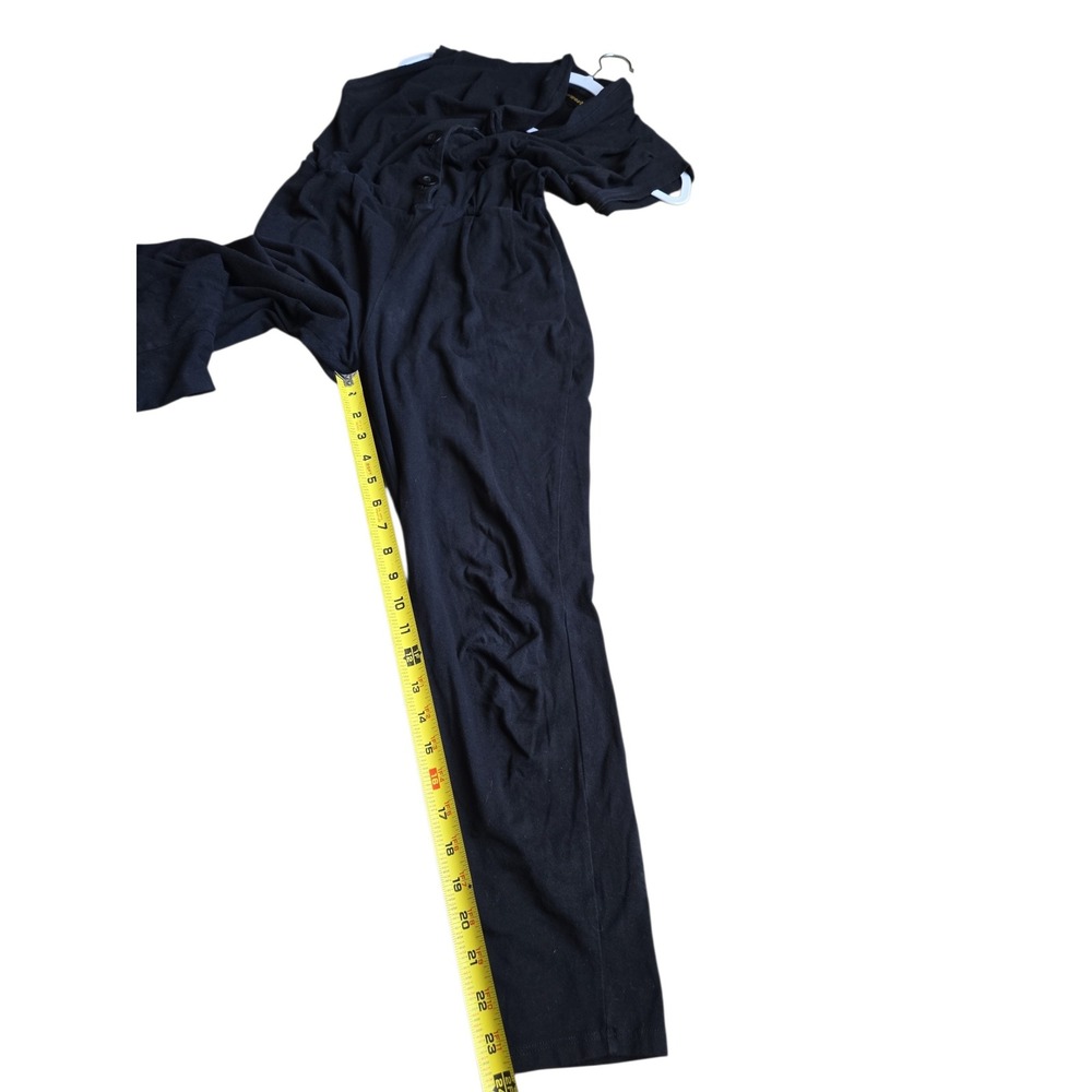 Nooworks Magic Cuit Black Cotton Lycra Sleeveless Button Front Jumpsuit XS - Picture 10 of 14